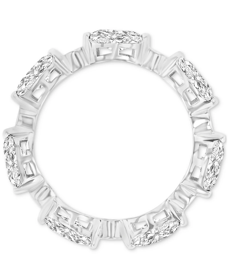 Blue & White Cubic Zirconia Band Ring (5-7/8 ct. t.w.) Sterling Silver