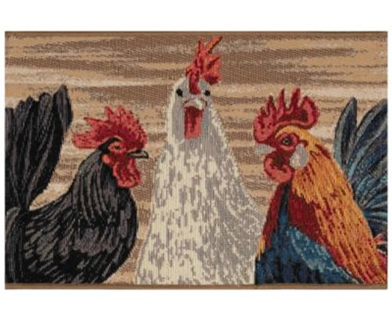 Liora Manne Esencia Three Roosters Rug Collection