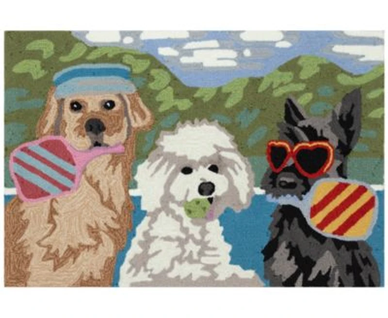 Liora Manne Frontporch Pickled Pups Rug Collection