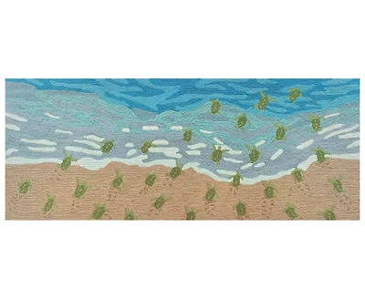Liora Manne' Frontporch Turtle Beach 2'x5' Runner Area Rug