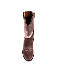 Kensie Girl Little Kids Zip-Up Cowgirl Boots