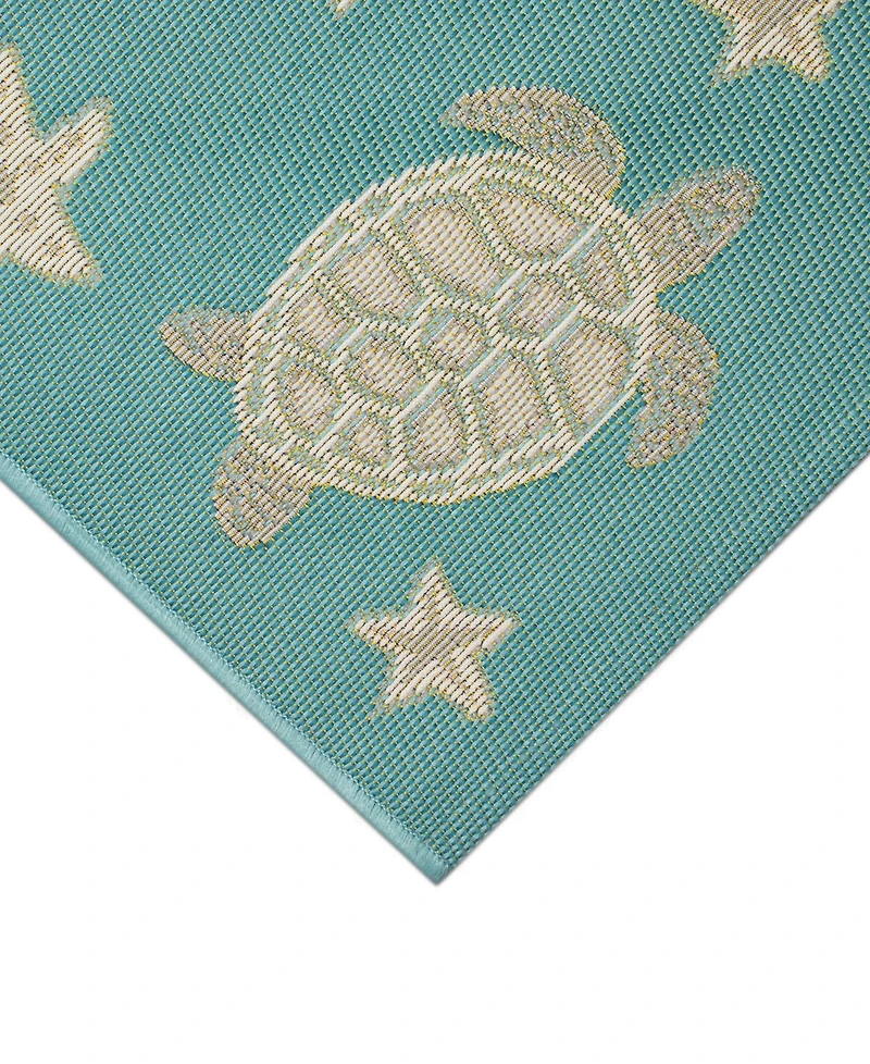 Liora Manne' Esencia Turtle and Stars 1'11"x4'11" Runner Area Rug