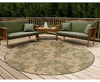 Liora Manne' Carmel Botanical 7'10"x7'10" Round Area Rug