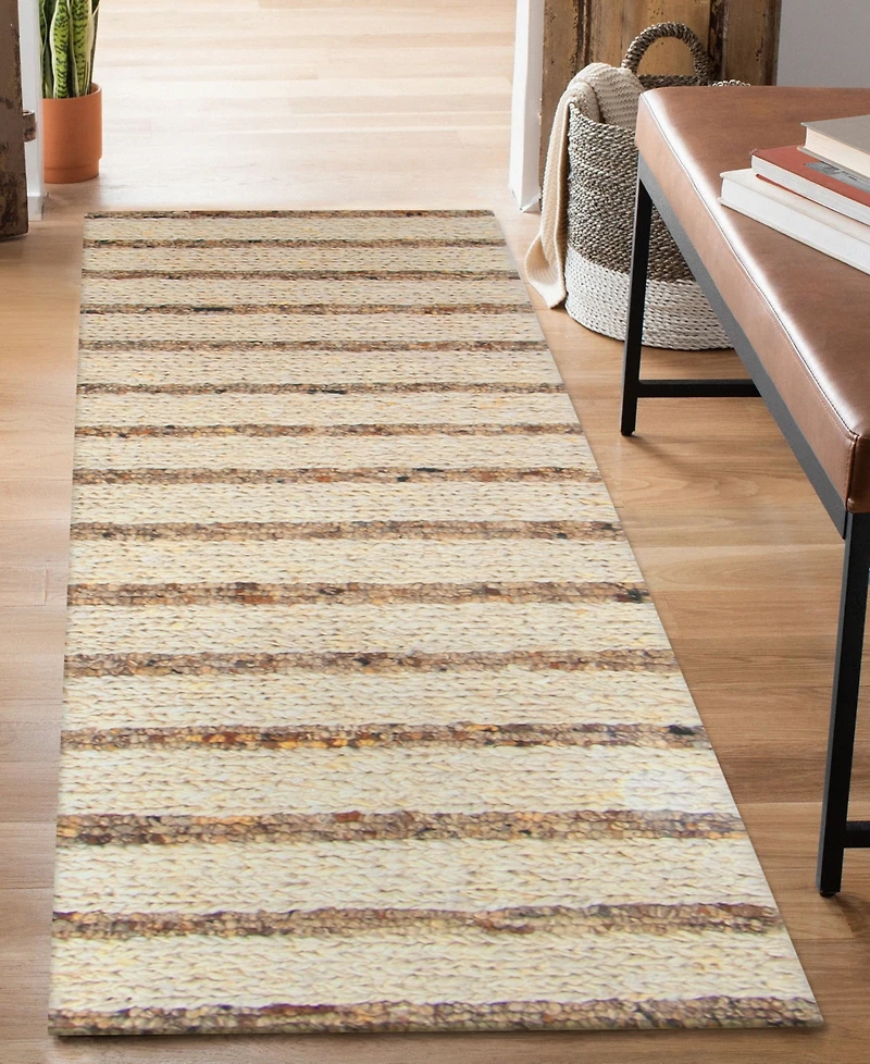 Liora Manne' Lhasa Stripe 2'x7'6" Runner Area Rug