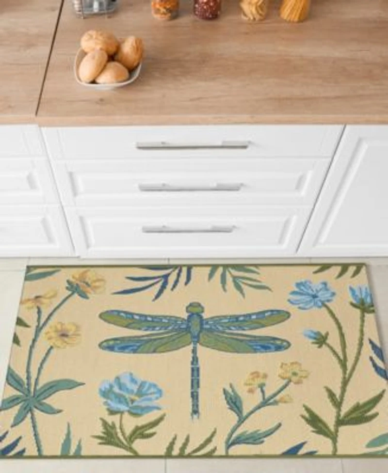 Liora Manne Esencia Floral Dragonfly Rug Collection