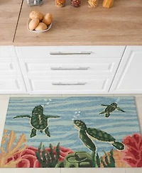 Liora Manne Frontporch Swimming Baby Turtles Rug Collection