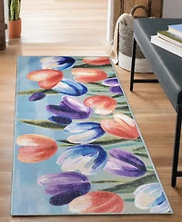 Liora Manne' Impressions Tulips 1'11"x4'11" Runner Area Rug