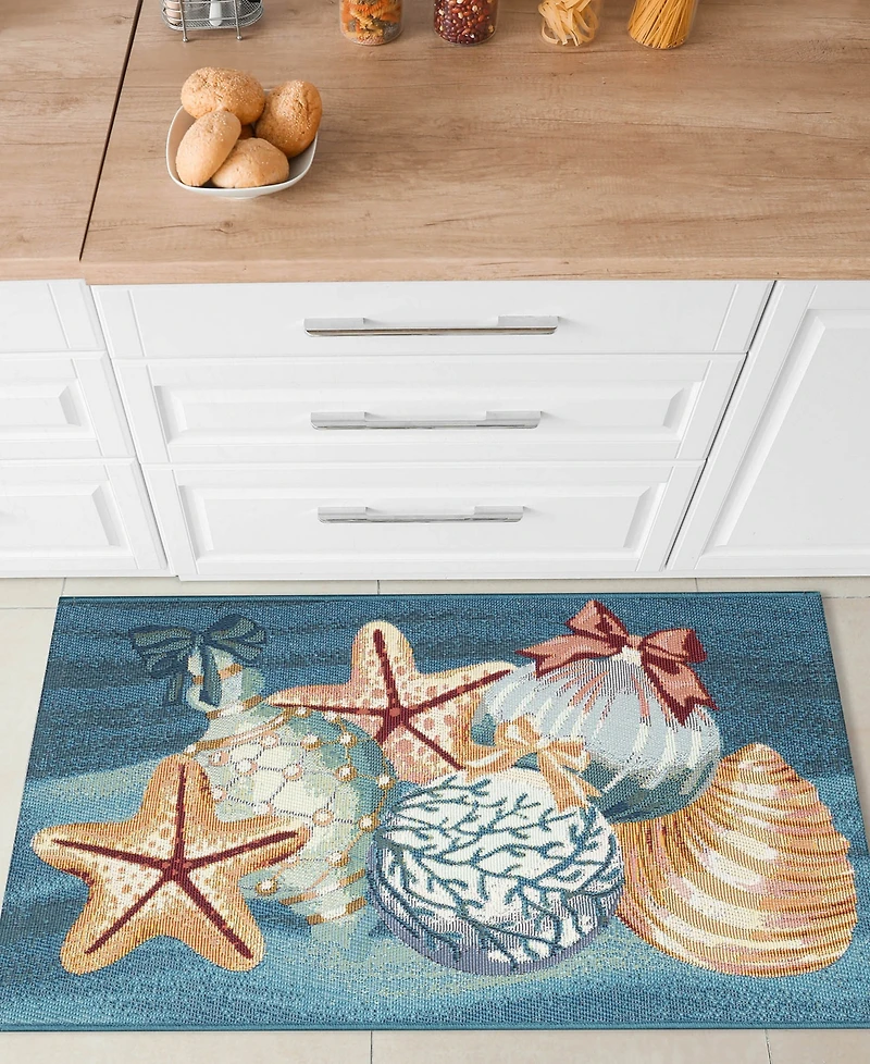 Liora Manne' Esencia Sea Gem Ornaments 2'5"x3'11" Area Rug