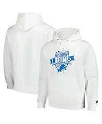 Starter Men's White Detroit Lions Vintage Pullover Hoodie