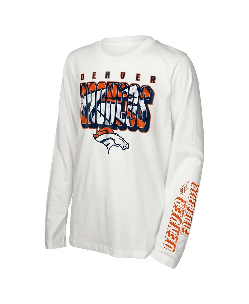 Outerstuff Big Boys and Girls Denver Broncos In the Mix T-Shirt Combo Set