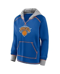 Logo Athletic Women's Blue New York Knicks Boom Pullover Hoodie