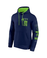Fanatics Men's Navy/Green Minnesota Timberwolves Game Time Crossover Pullover Hoodie