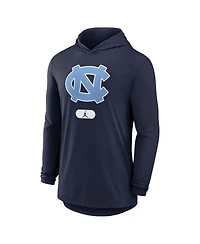 Jordan Men's Navy North Carolina Tar Heels Lightweight Performance Long Sleeve Hoodie T-Shirt