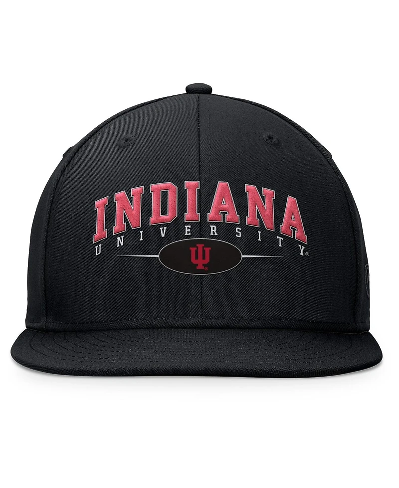 Top of the World Men's Black Indiana Hoosiers Bullpen Snapback Hat