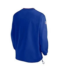 Nike Men's Royal New York Giants 2024 Sideline Throwback Logo Long-Sleeve V-Neck Windshirt