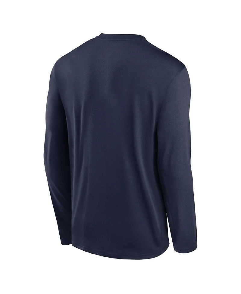 Nike Men's Navy West Virginia Mountaineers Primetime Alternate Logo Legend Long Sleeve T-Shirt