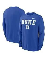 Nike Men's Royal Duke Blue Devils Primetime Primary Stack Pullover Sweatshirt