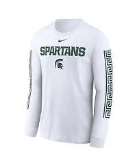 Nike Men's White Michigan State Spartans Local Spirit Slogan Long Sleeve T-Shirt