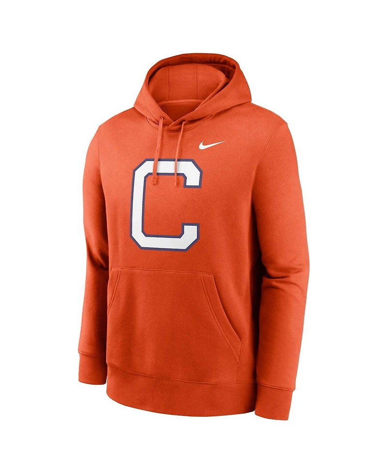 Nike Men's Orange Clemson Tigers Primetime Alternate Logo Club Fleece Pullover Hoodie