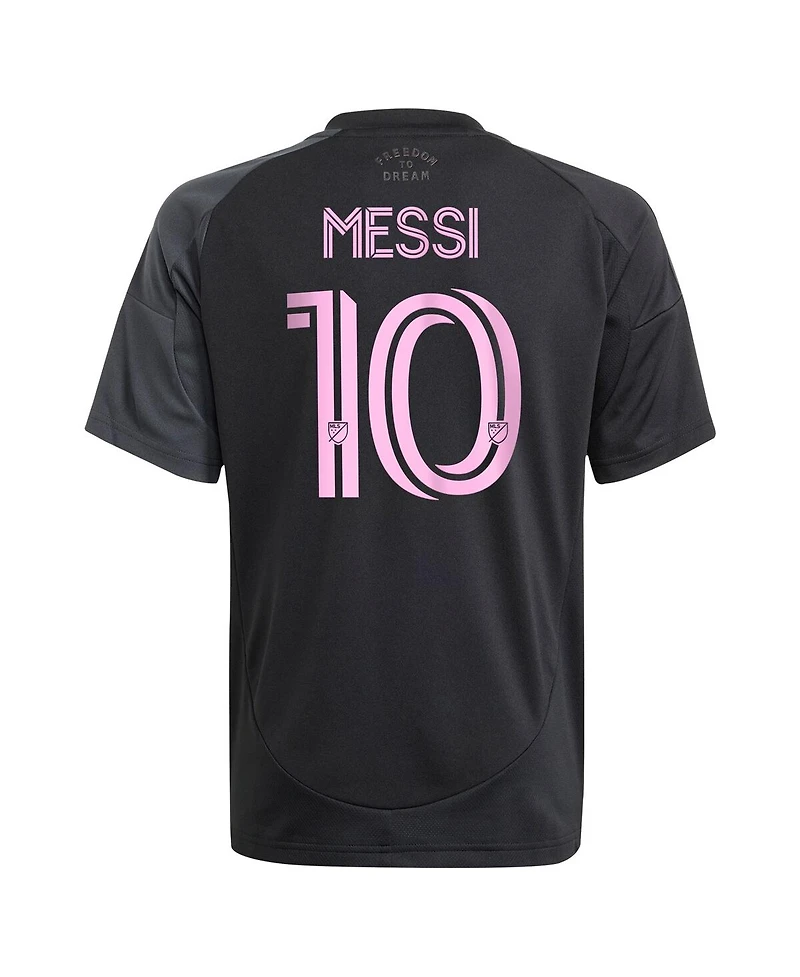 Adidas Big Boys and Girls Lionel Messi Black Inter Miami Cf 2025 The Fortitude Kit Replica Player Jersey