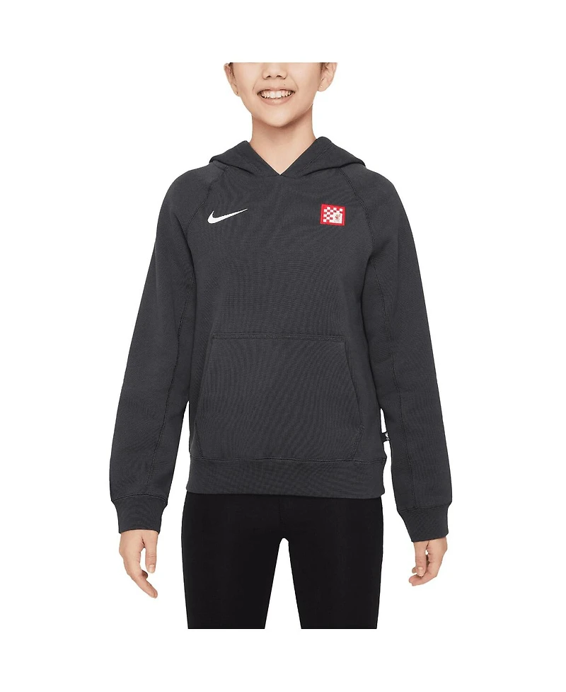 Nike Big Boys and Girls Black Liverpool Third Air Pullover Hoodie