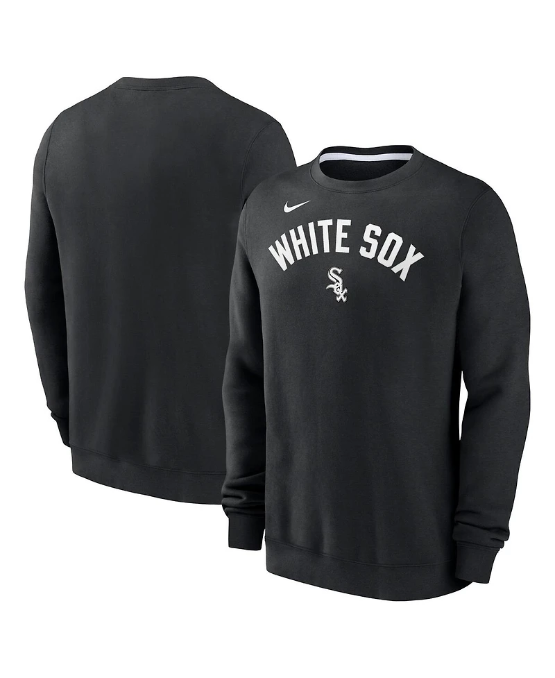 Nike Men's Black Chicago White Sox Classic Fleece Performance Pullover Sweatshirt