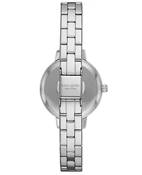 Kate Spade New York Women's Metro Three-Hand Silver-Tone Alloy Watch and Bracelet Set, 30mm