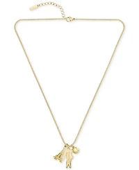 Lacoste Gold-Tone Umpire Green Crocodile Pendant Necklace, 23-2/3" + x" extender