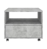 Coffee Table Concrete Gray 21.7"x21.7"x15.7" Engineered Wood