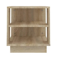 Coffee Table Sonoma Oak 15.7"x15.7"x16.9" Engineered Wood