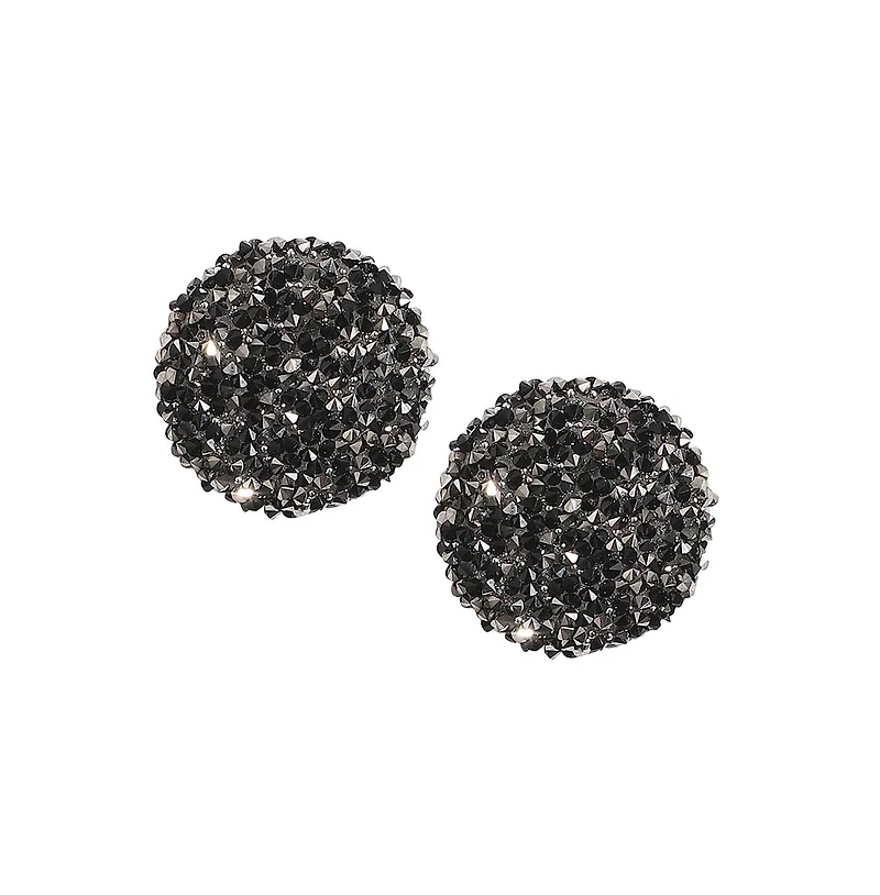 Embellished Cluster Circular Stud Earrings
