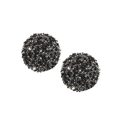 Embellished Cluster Circular Stud Earrings