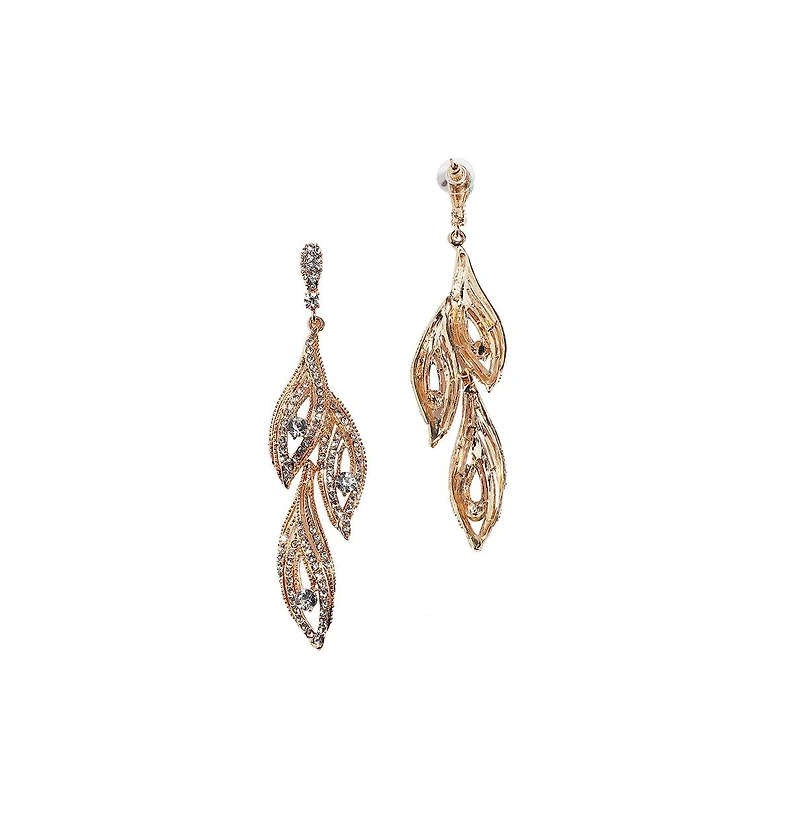 Rhinestone Eyes Drop Earrings