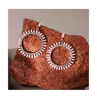 Circular Crystal Drop Earrings