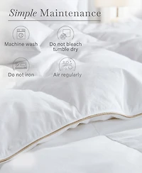 All-Season Duvet Insert, Luxury Comforter with Extra Fluffy Down-Alternative Fill by California Design Den