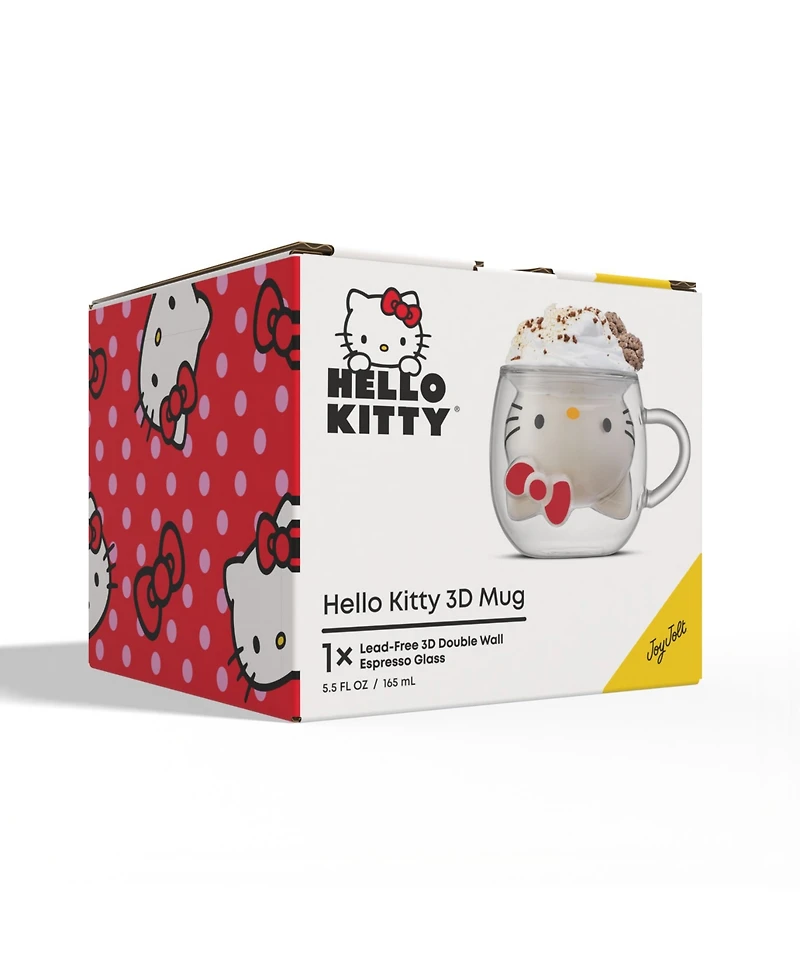 JoyJolt Hello Kitty 3D Double Wall Espresso Glass