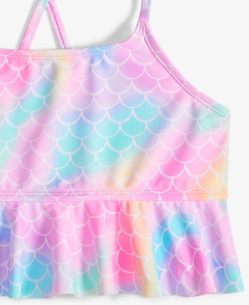 Breaking Waves Big Girls Peplum Tankini Top & Scoop Bottom Swimsuit