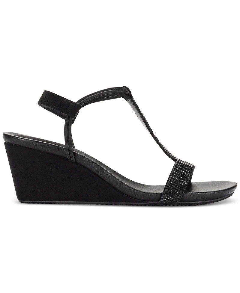 Style & Co Women's Mulan Embellished Wedge Sandals, Created Macy's