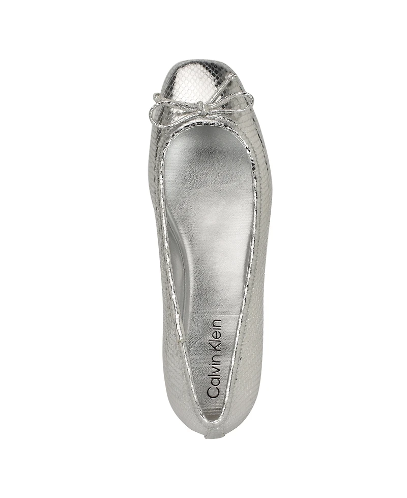 Calvin Klein Women's Bronte Square Toe Ballet Flats