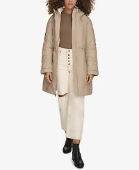 Levi's Women's Diamond Quilted Cinch Waist Parka Jacket