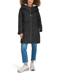 Levi's Women's Diamond Quilted Cinch Waist Parka Jacket