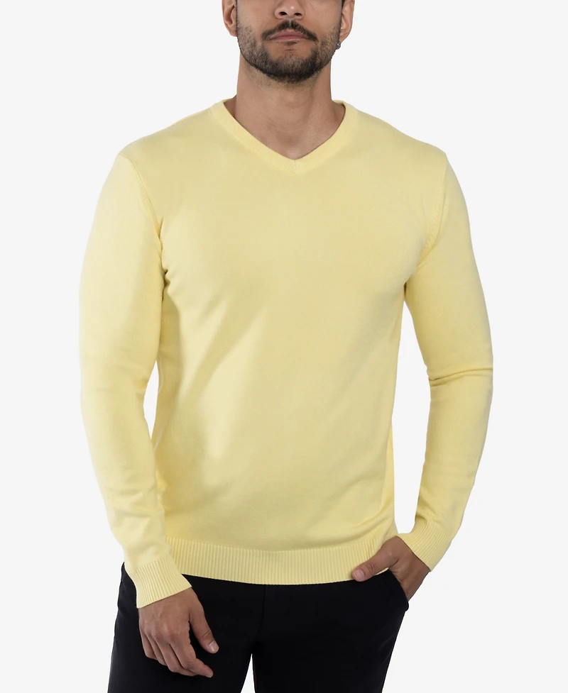 X-Ray Men's Basic V-Neck Pullover Midweight Sweater