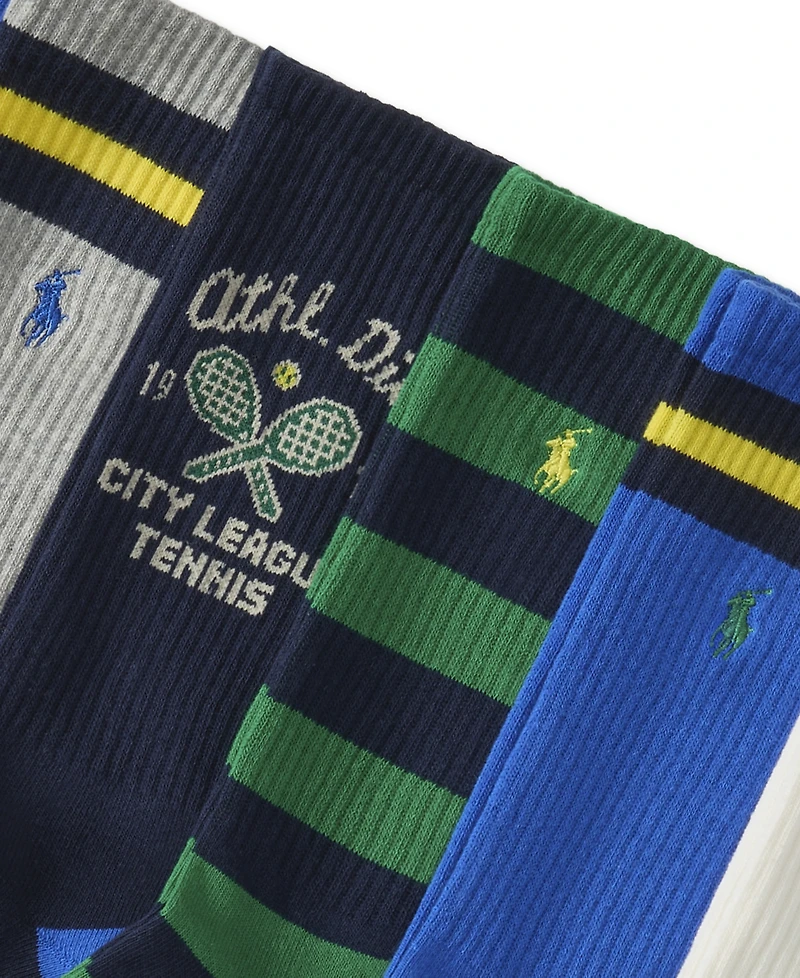Polo Ralph Lauren Men's 6-Pk. Athletic Club Bear Crew Socks