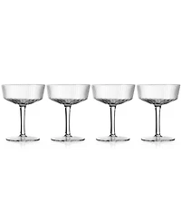 Godinger Sullivan Street Fluted Coupe Glasses, Set of 4