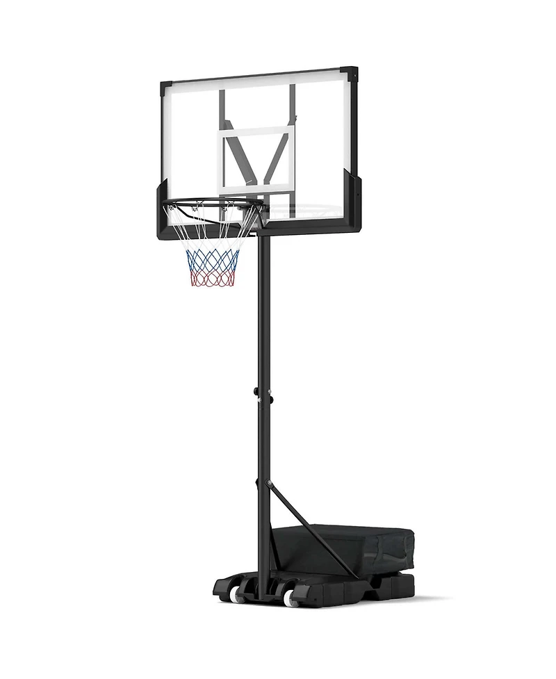 Costway Basketball Hoop Outdoor System with 45 Inch Shatterproof Pc Backboard Wheels