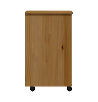 vidaXL Moss 4-Drawer Chest, Solid Pine Wood Mobile File Cabinet, Storage Cabinet on Wheels, Chest of Drawers for Home Office, Easy Assembly & Maintena
