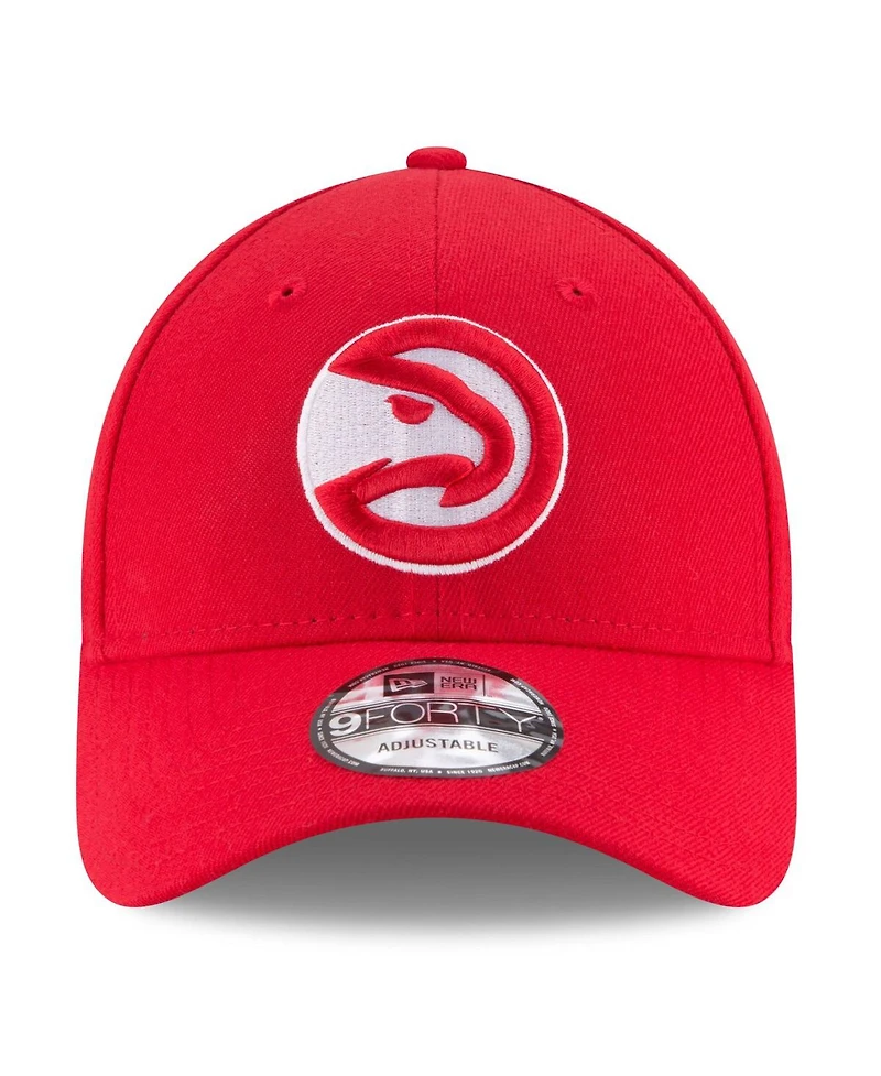 New Era Men's Red Atlanta Hawks Team Color 9FORTY Adjustable Hat