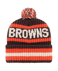 '47 Brand Men's Brown Cleveland Browns Bering Legacy Cuffed Knit Hat with Pom