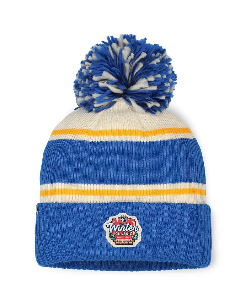 Fanatics Women's Blue/Cream St. Louis Blues 2025 Nhl Winter Classic Cuffed Knit Hat with Pom