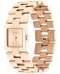 Calvin Klein Women's Ck Meridian Rose Gold Tone Stainless Steel Bracelet Watch, 22mm